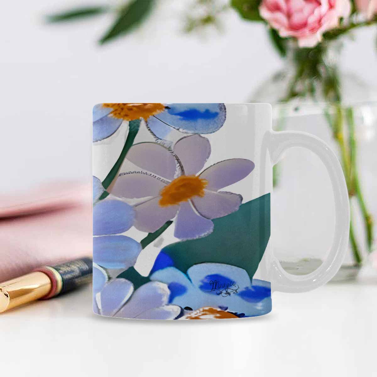 Quality Mug, coffee mug, tea cup, Bright florals, Set 1A, Design 47