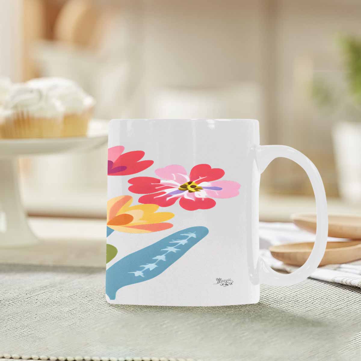Quality Mug, coffee mug, tea cup, Bright florals, Set 2, design 51