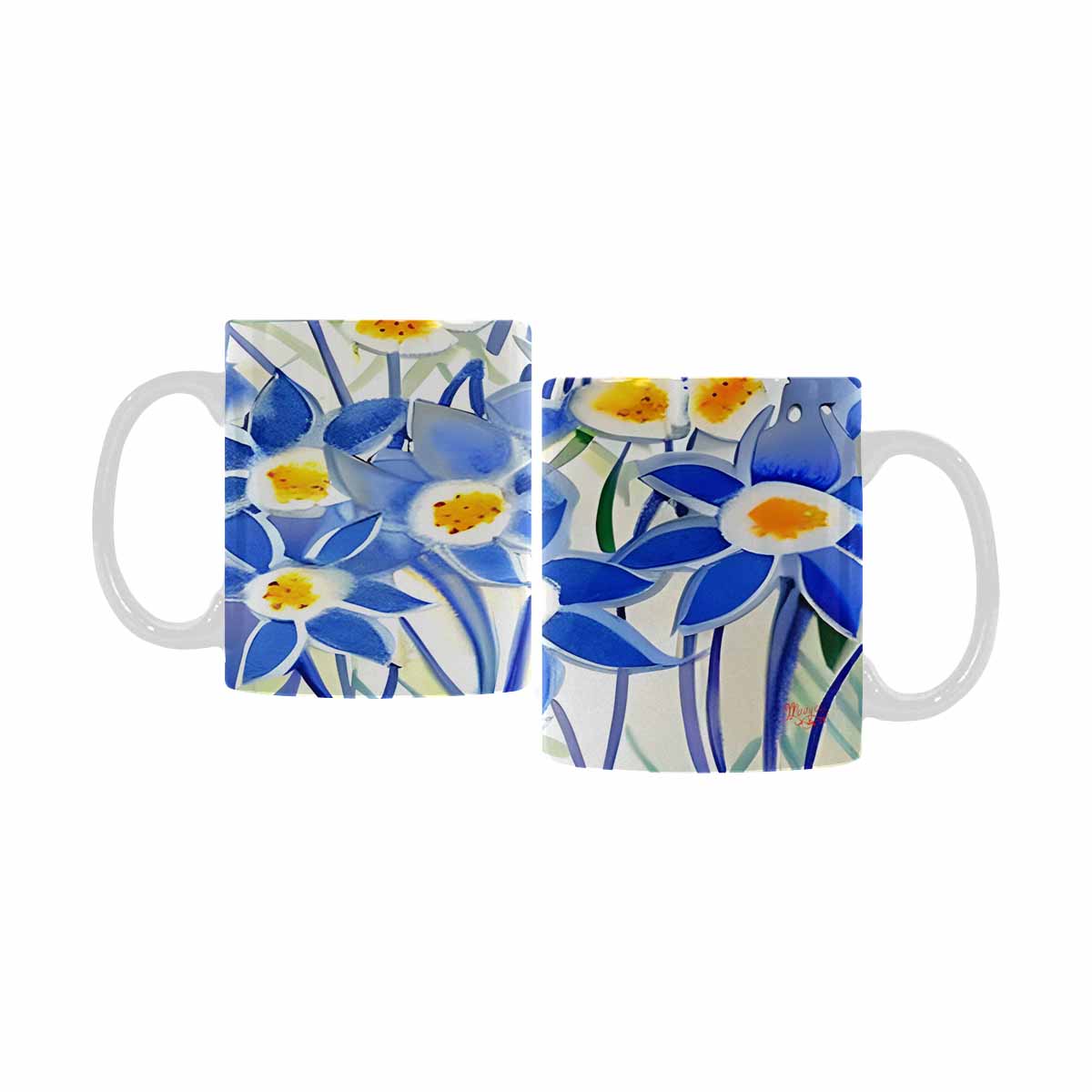 Quality Mug, coffee mug, tea cup, Bright florals, Set 1, Design 46