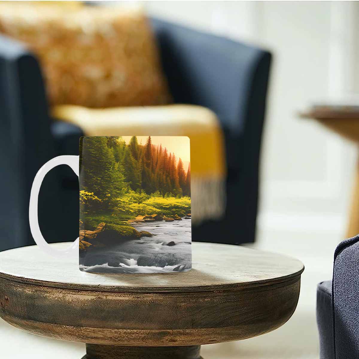 Rivers & Mountains Landscape mugs, set 1 design 15