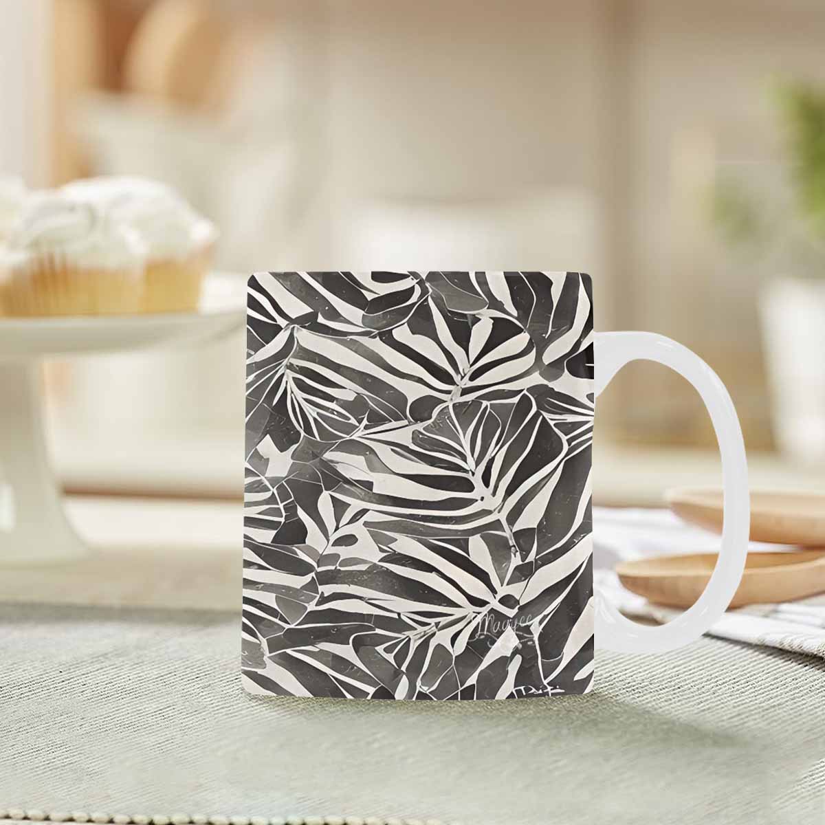 Quality Mug, coffee mug, tea cup, B & W Abstract, Set 1, design 13