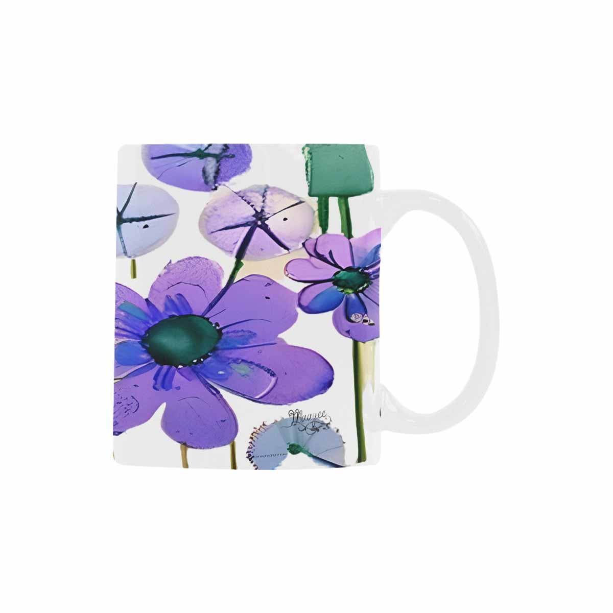 USA made Quality Mug, coffee mug, tea cup, Bright florals, Set 1A, Design 149