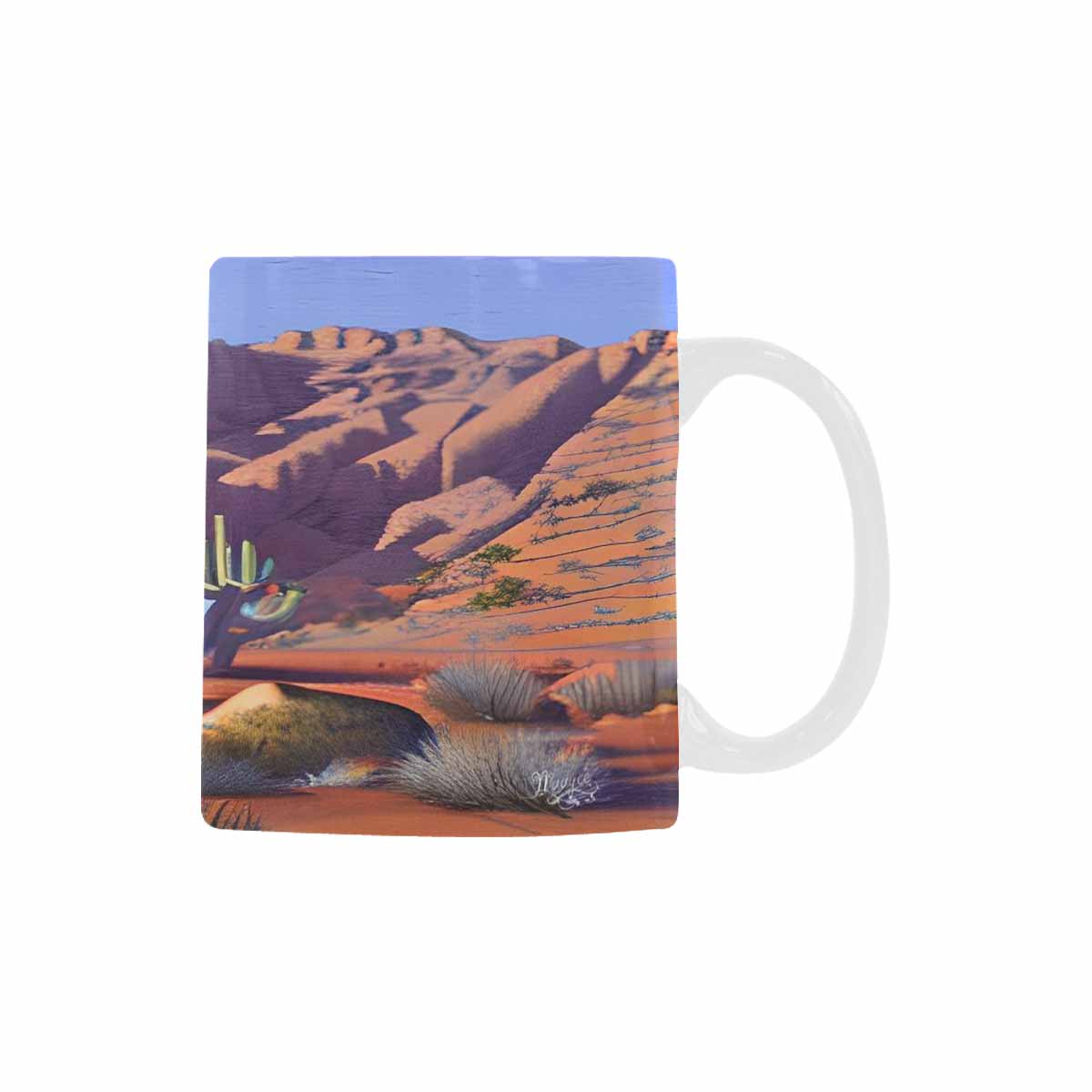 Coffee Mug, tea cup, desert scene, design 23