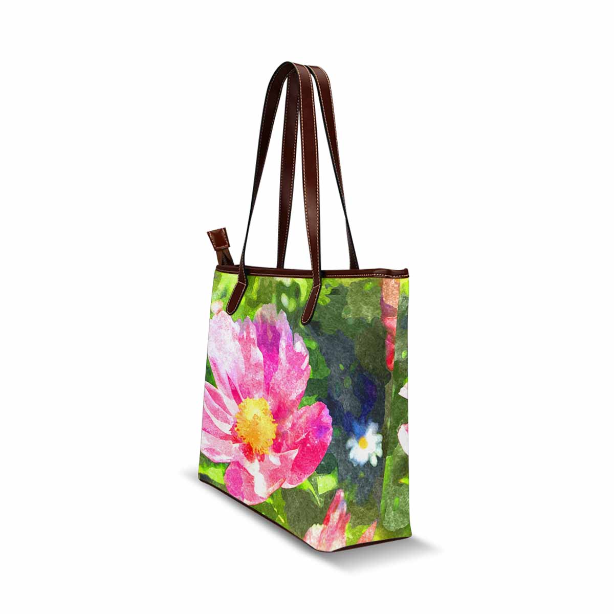 Classic Fabric handbag, watercolor floral, design 90