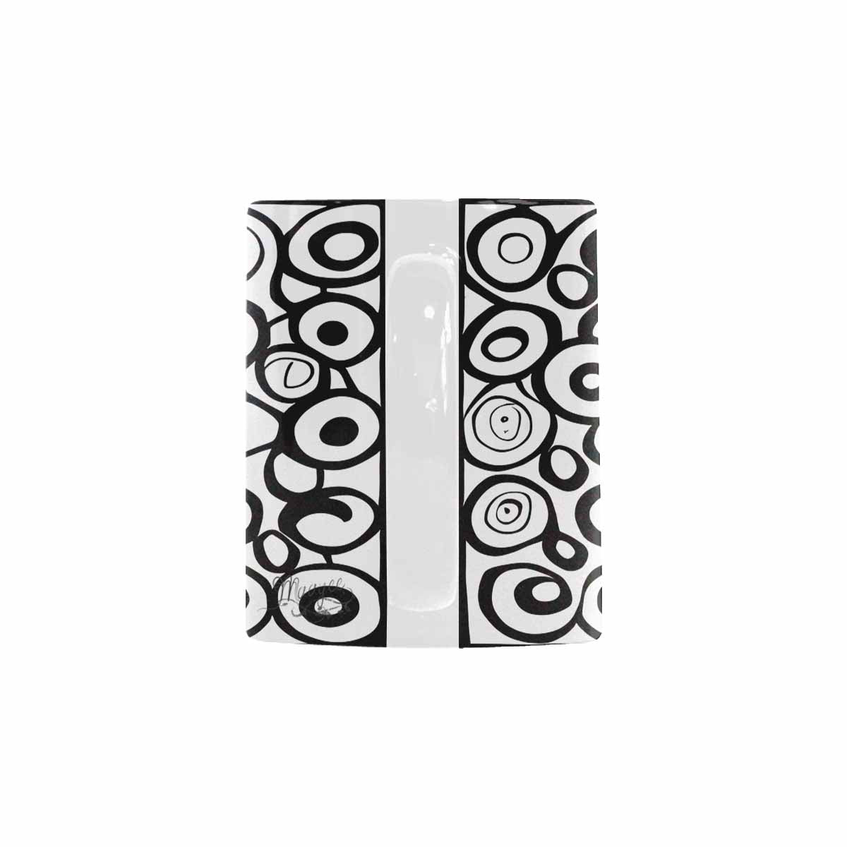 Quality Mug, coffee mug, tea cup, B & W Abstract, Set 1, design 37