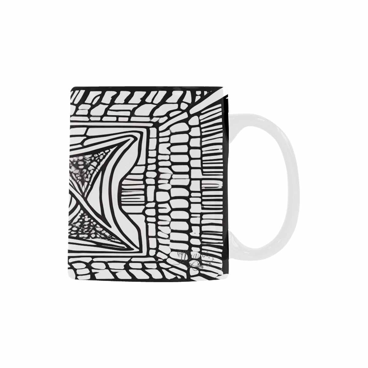 Quality Mug, coffee mug, tea cup, B & W Abstract, Set 1, design 45