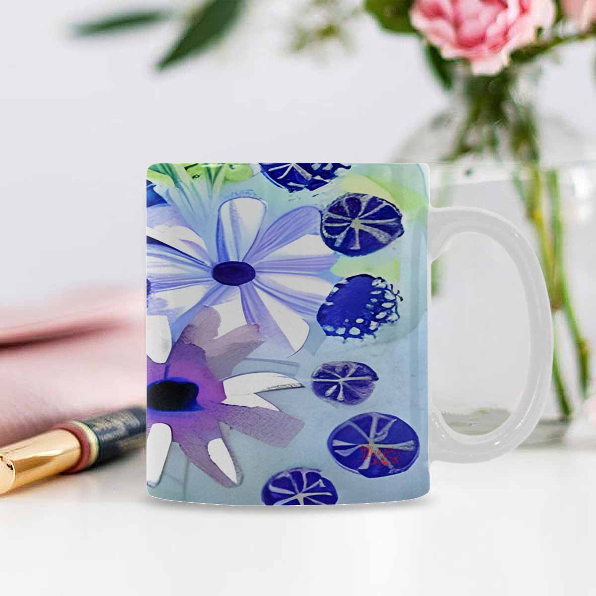 Quality Mug, coffee mug, tea cup, Bright florals, Set 1, Design 49