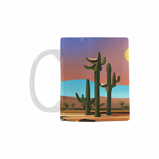 Coffee Mug, tea cup, desert scene, design 77