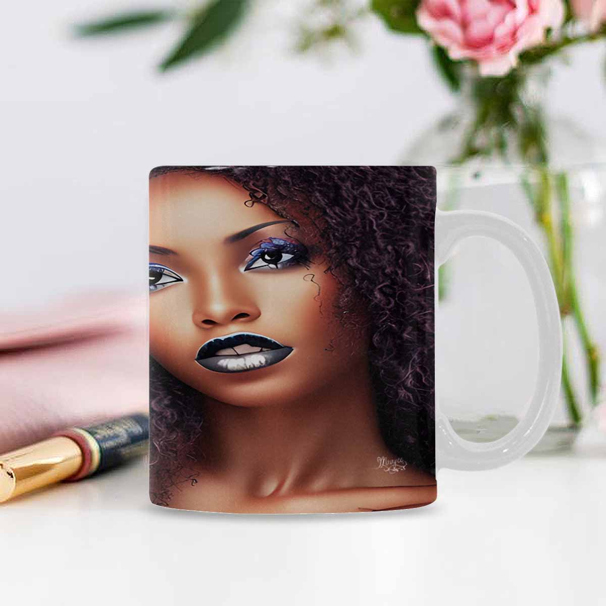 Quality Mug, coffee mug, tea cup, Black Faces, Set 1, design 28