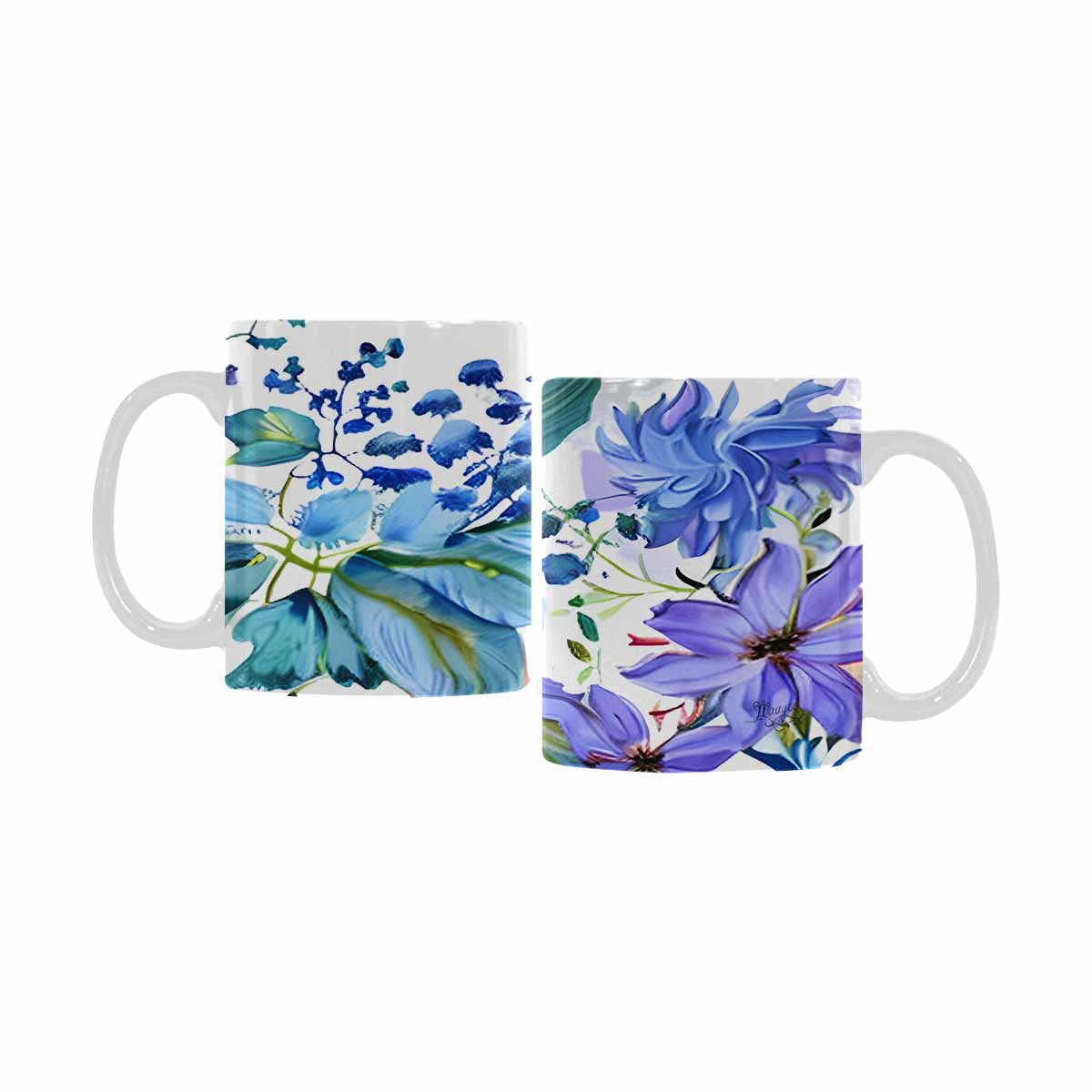 Quality Mug, coffee mug, tea cup, Bright florals, Set 1A, Design 21