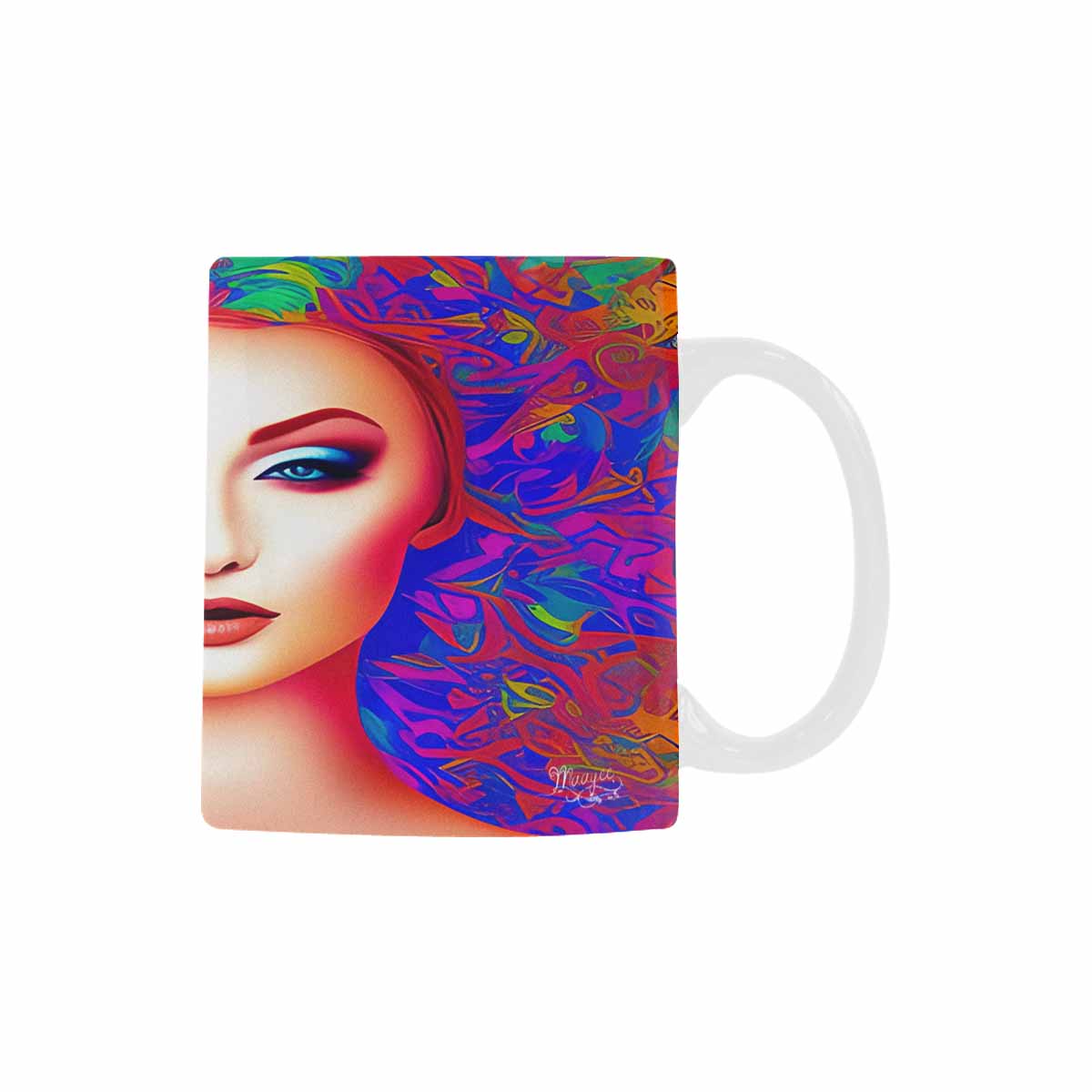 Coffee Mug, tea cup,caucasian Face, design 6