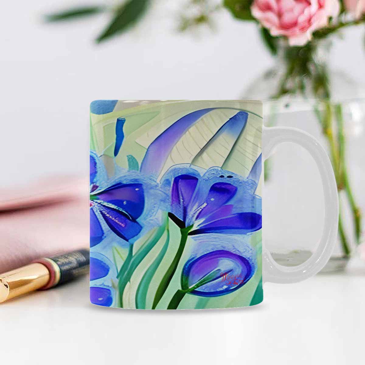 Quality Mug, coffee mug, tea cup, Bright florals, Set 1, Design 53