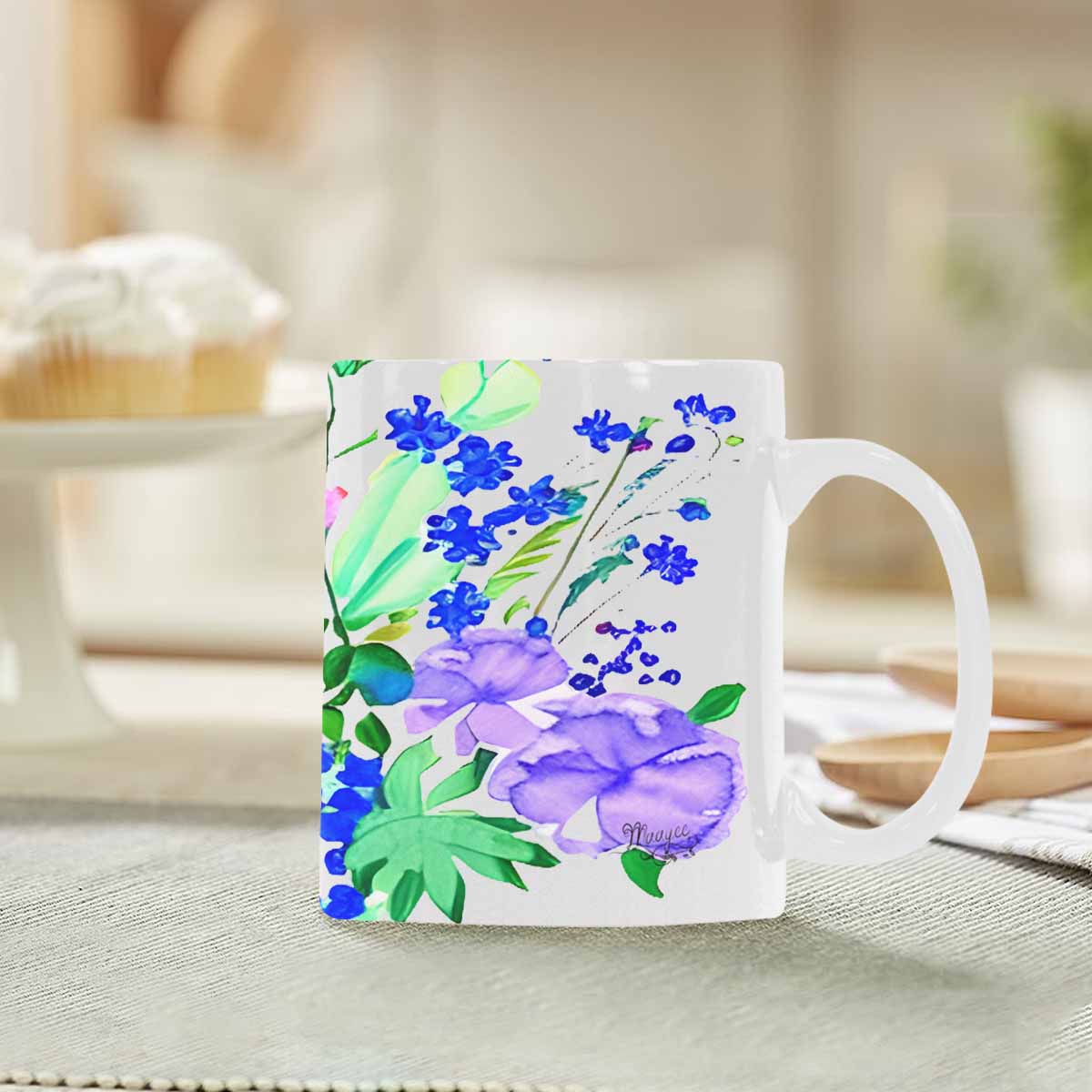 Quality Mug, coffee mug, tea cup, Bright florals, Set 1A, Design 34