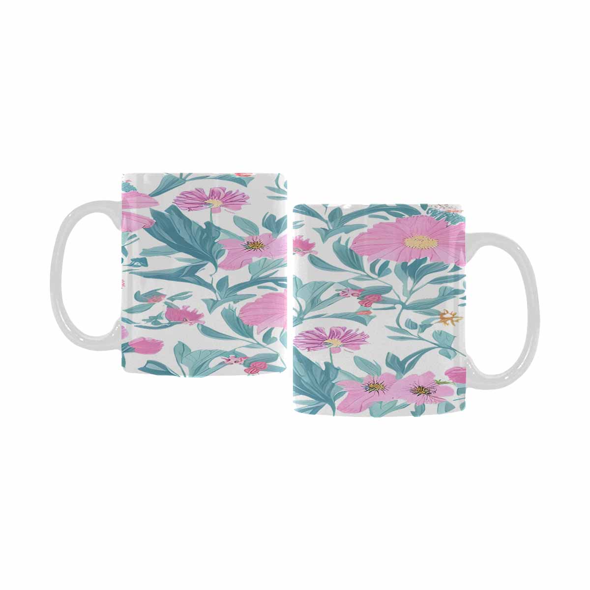 Quality Mug, coffee mug, tea cup, Bright florals, Set 2, design 33