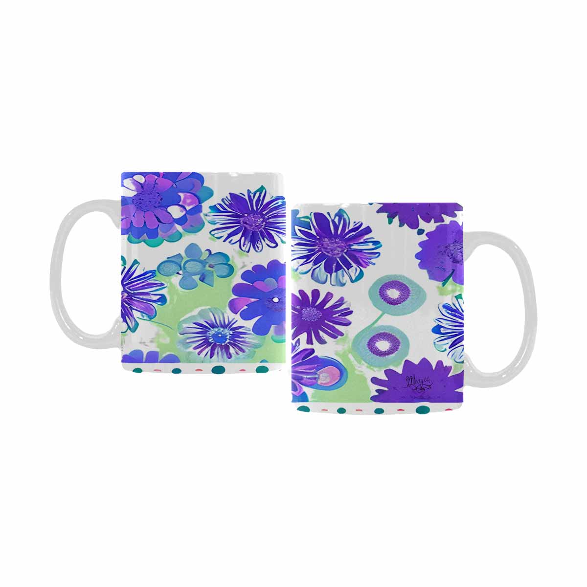 Quality Mug, coffee mug, tea cup, Bright florals, Set 1A, Design 152