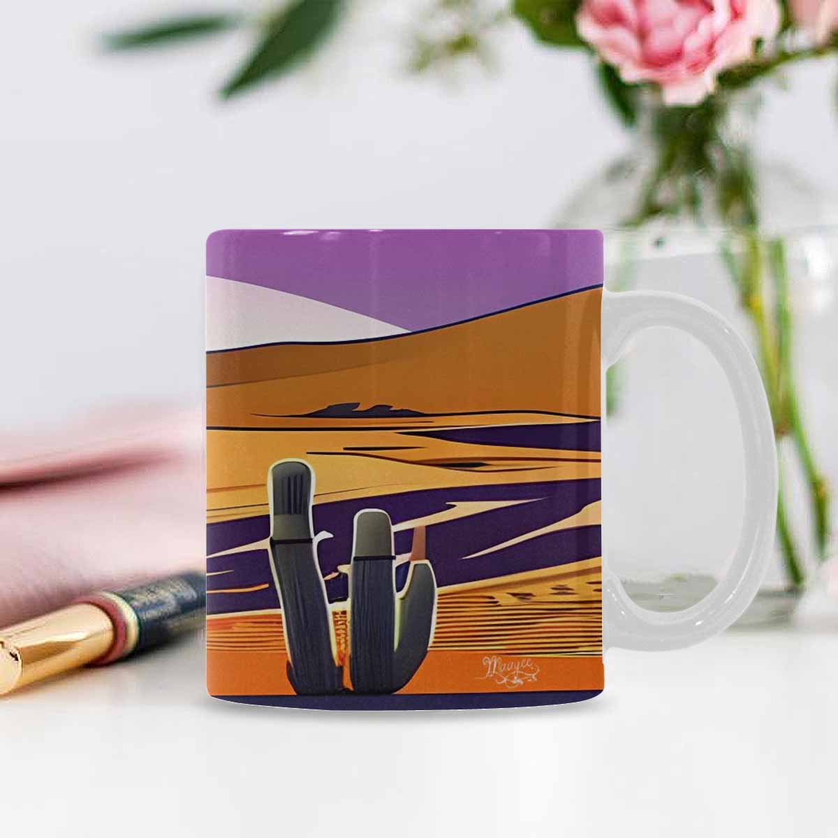 Coffee Mug, tea cup, desert scene, design 48