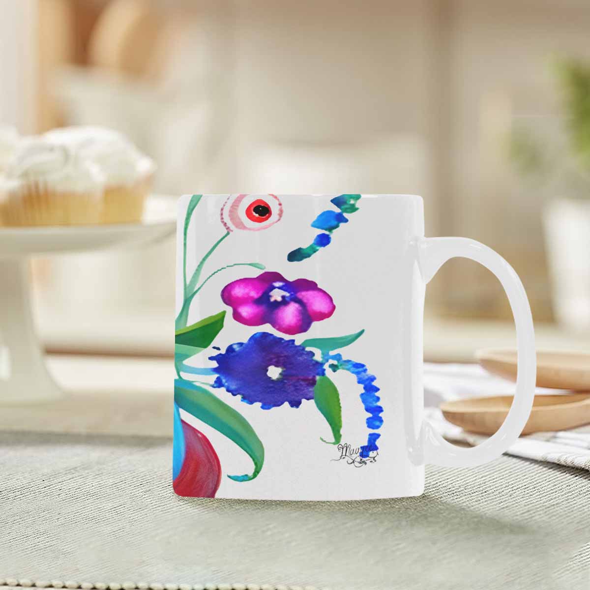 Quality Mug, coffee mug, tea cup, Bright florals, Set 1A, Design 116