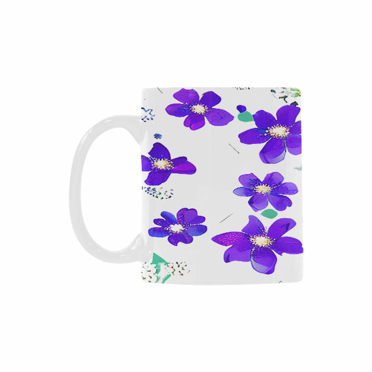 USA made Quality Mug, coffee mug, tea cup, Bright florals, Set 1A, Design 141