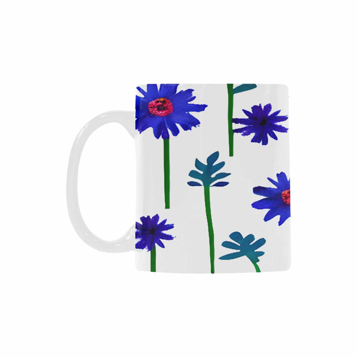 USA made Quality Mug, coffee mug, tea cup, Bright florals, Set 1A, Design 138