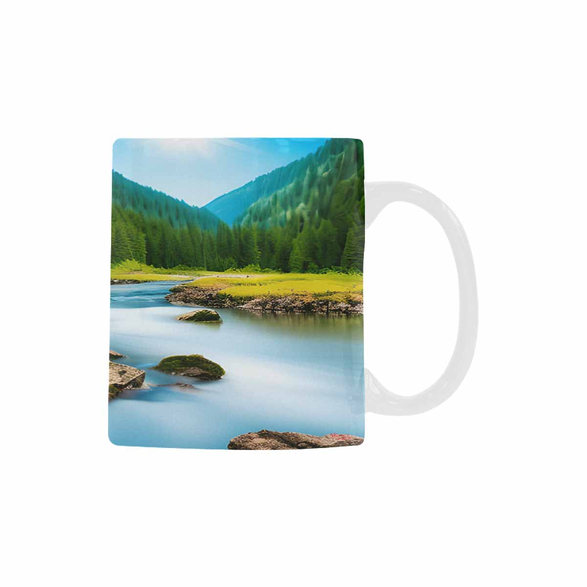 Rivers & Mountains Landscape mugs, set 1 design 21