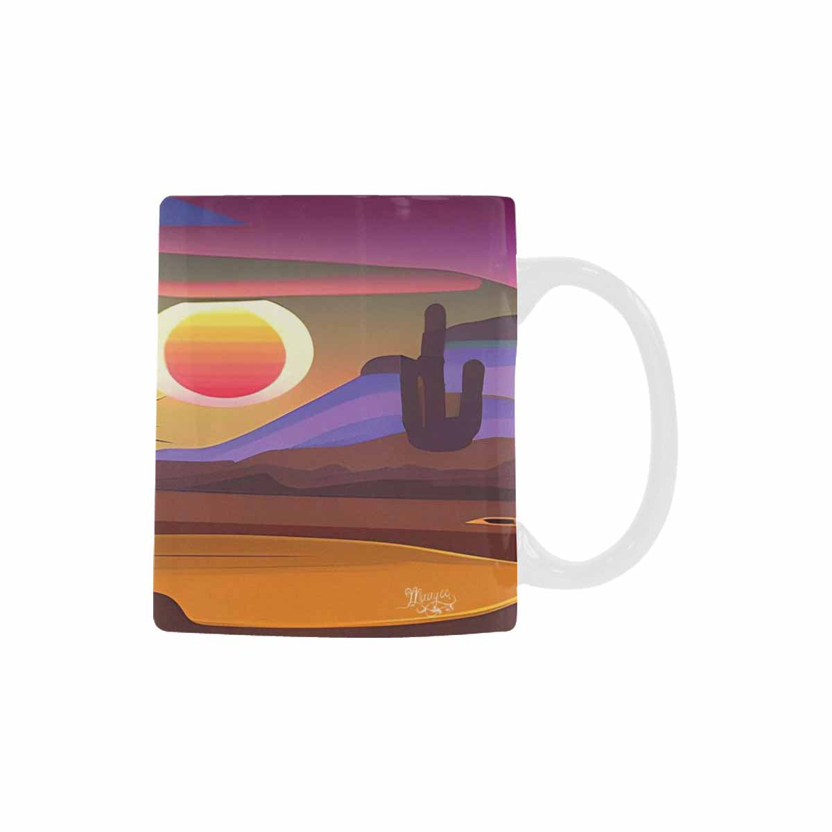 Coffee Mug, tea cup, desert scene, design 91