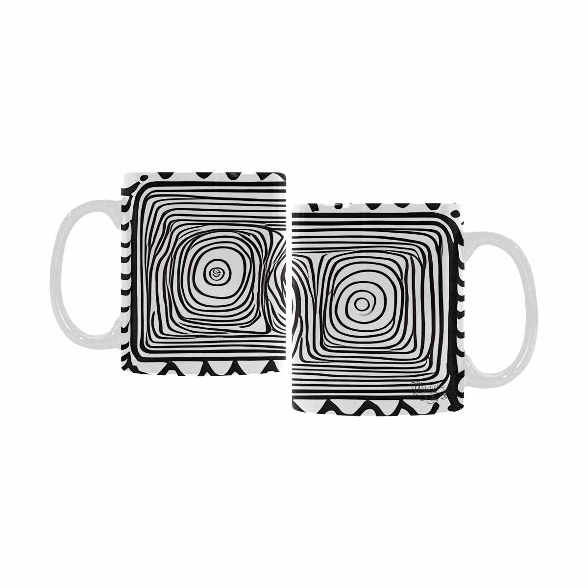 Quality Mug, coffee mug, tea cup, B & W Abstract, Set 1, design 43