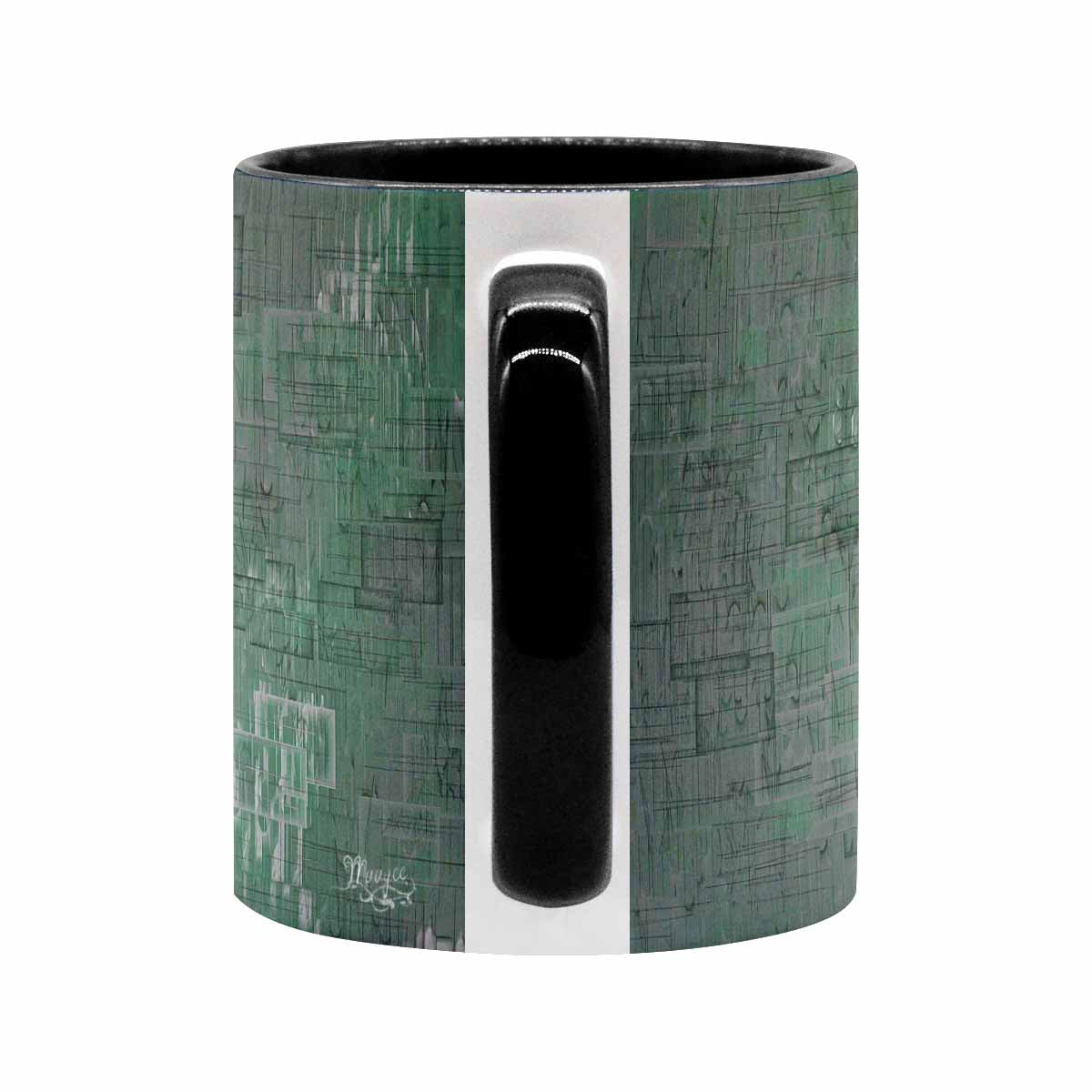 Coffee Mug, tea cup, black core, abstract, design 50