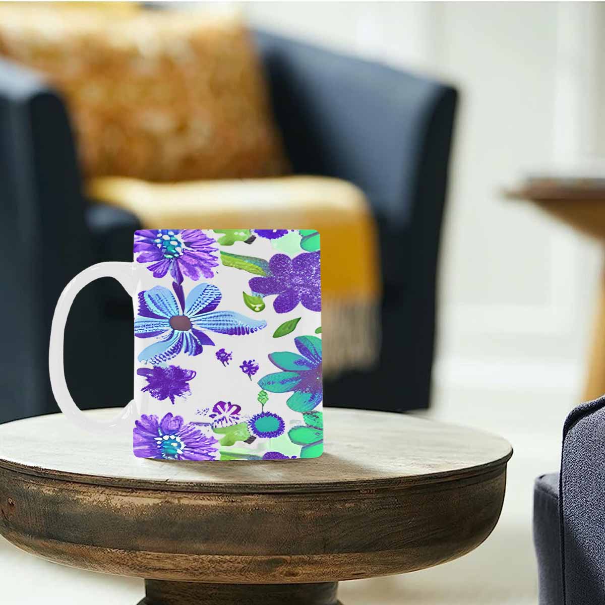 Quality Mug, coffee mug, tea cup, Bright florals, Set 1A, Design 140