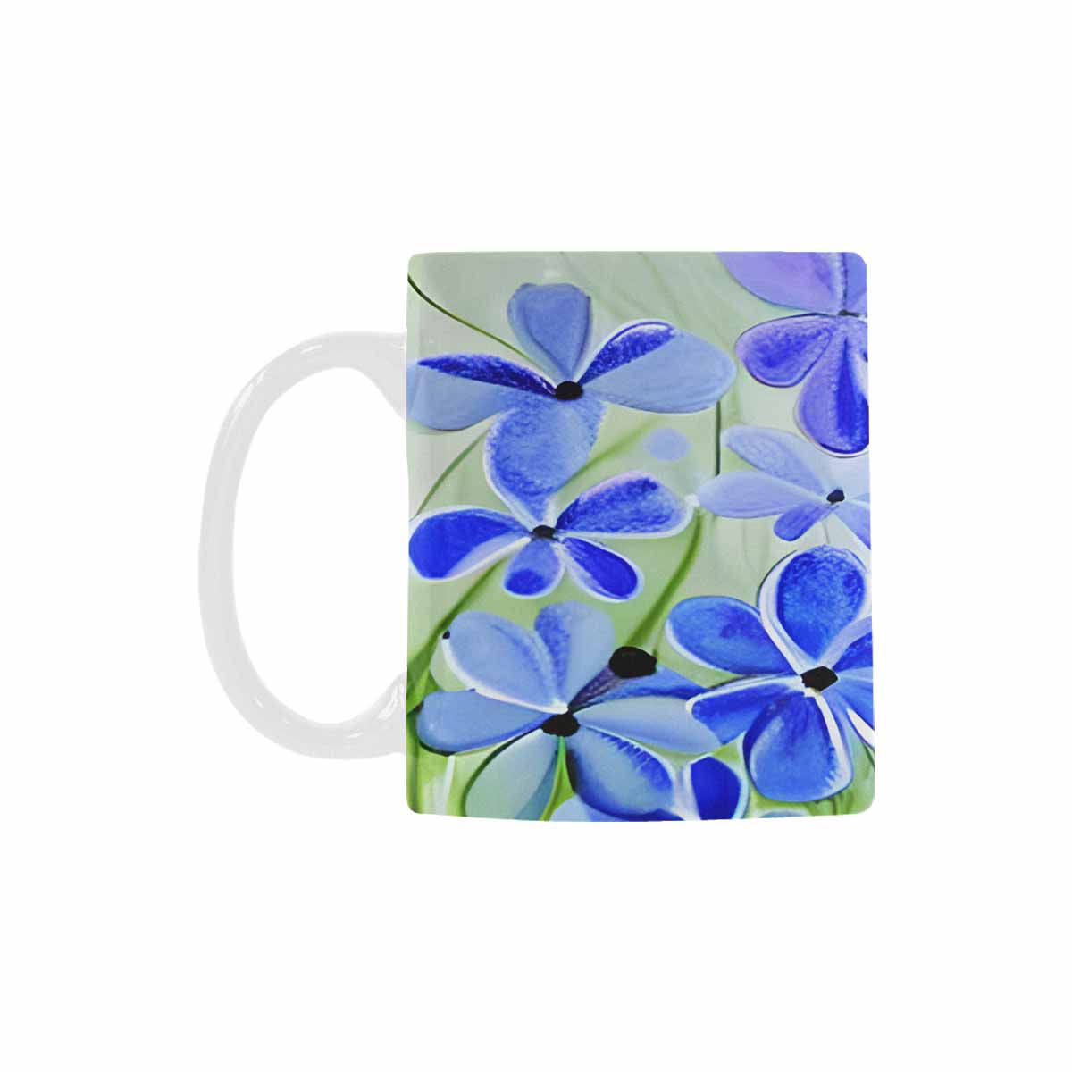 USA made Quality Mug, coffee mug, tea cup, Bright florals, Set 1, Design 76