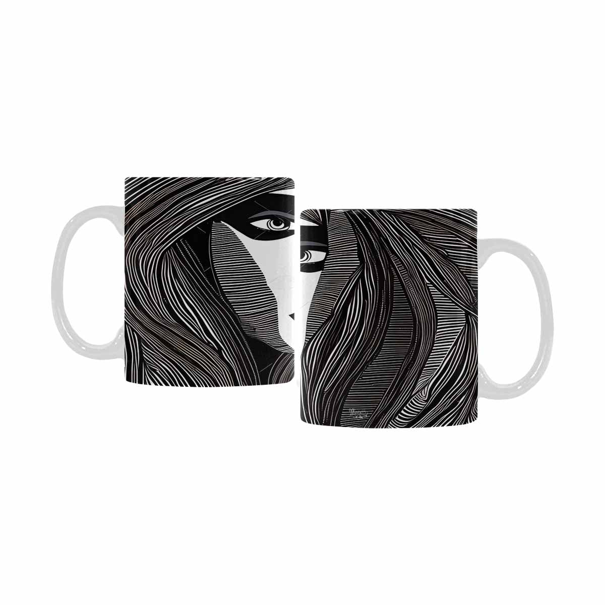 Quality Mug, coffee mug, tea cup, Black Faces, Set 1, design 59