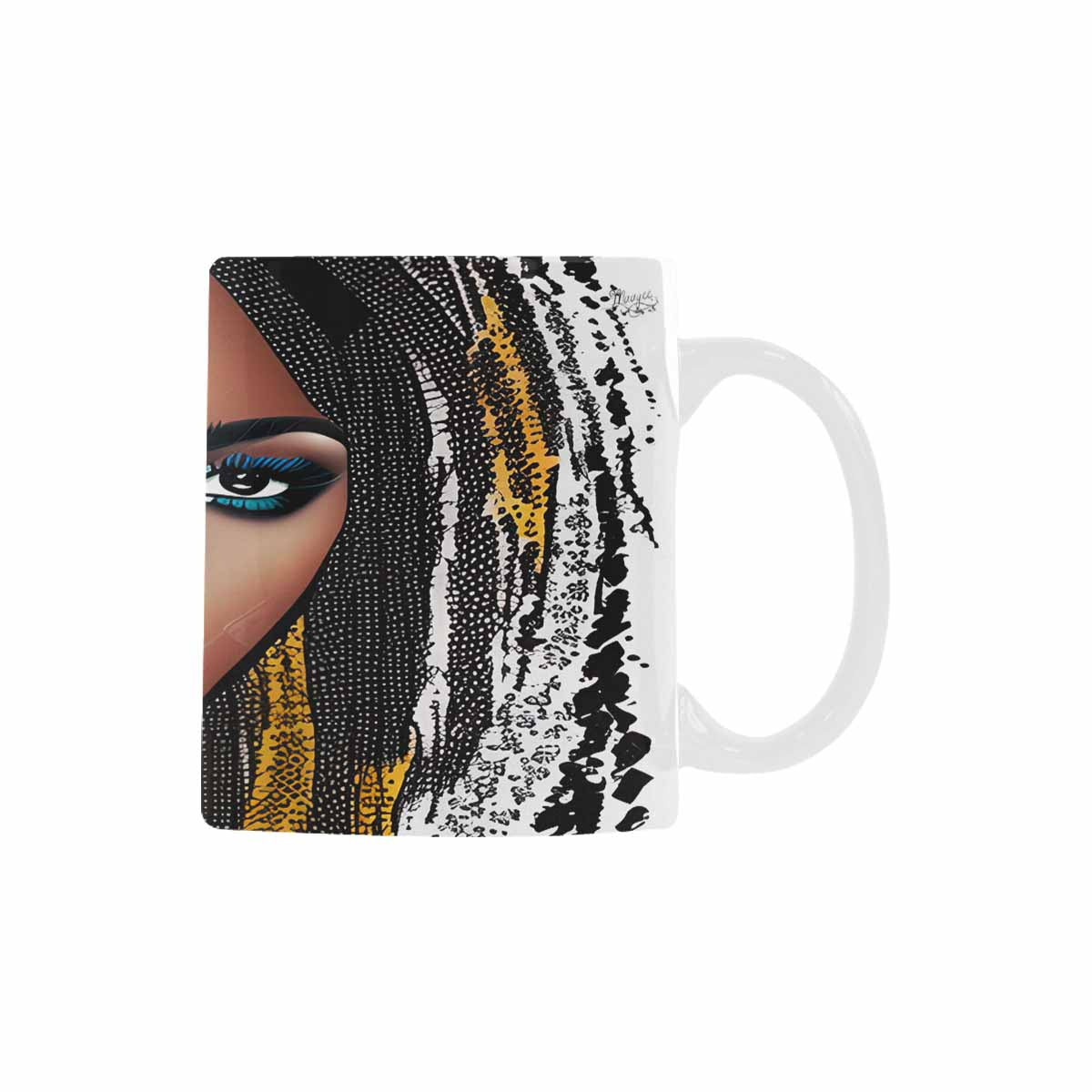 Quality Mug, coffee mug, tea cup, Black Faces, Set 1, design 8