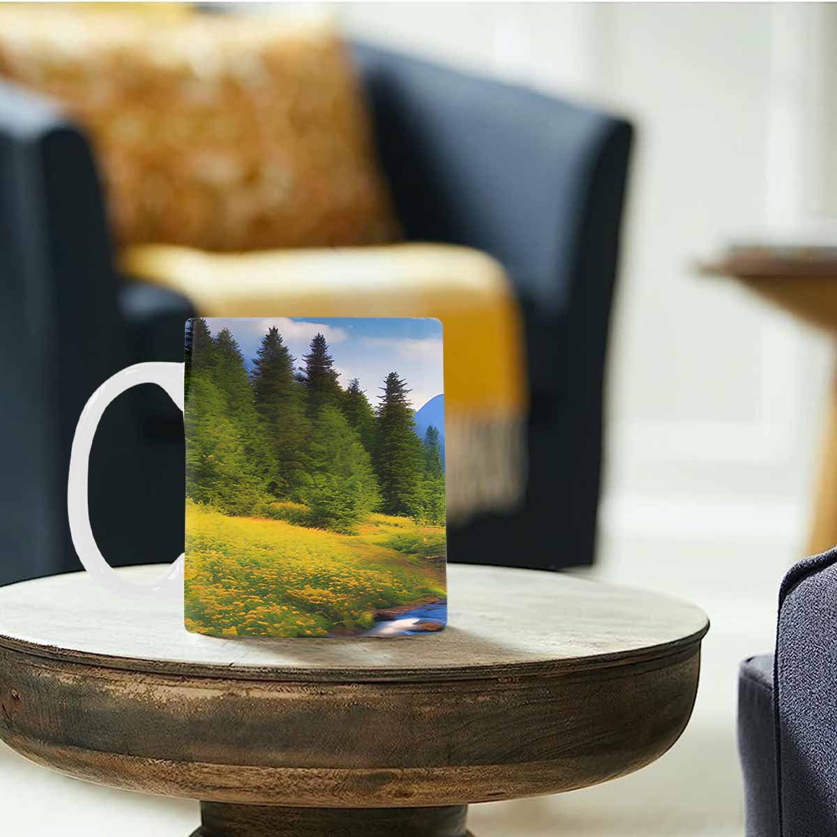 Rivers & Mountains Landscape mugs, set 1 design 19