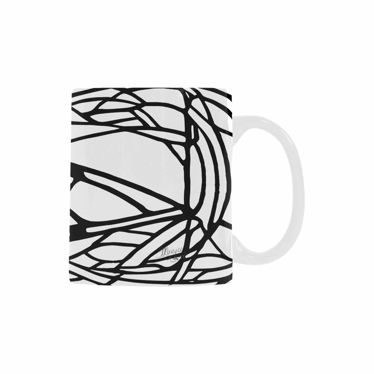 Quality Mug, coffee mug, tea cup, B & W Abstract, Set 1, design 46