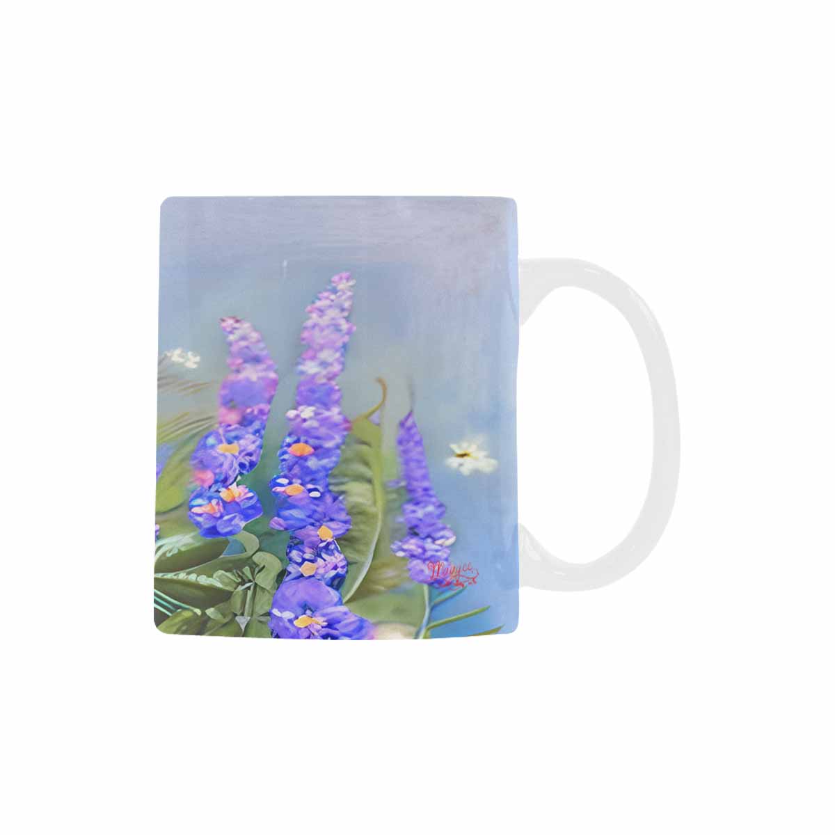 USA made Quality Mug, coffee mug, tea cup, Bright florals, Set 1, Design 98