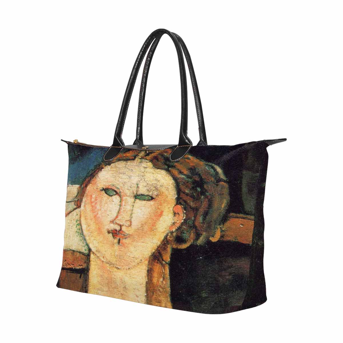 Classic handbag, Modigliani design, choice of 2 colors, Antonia