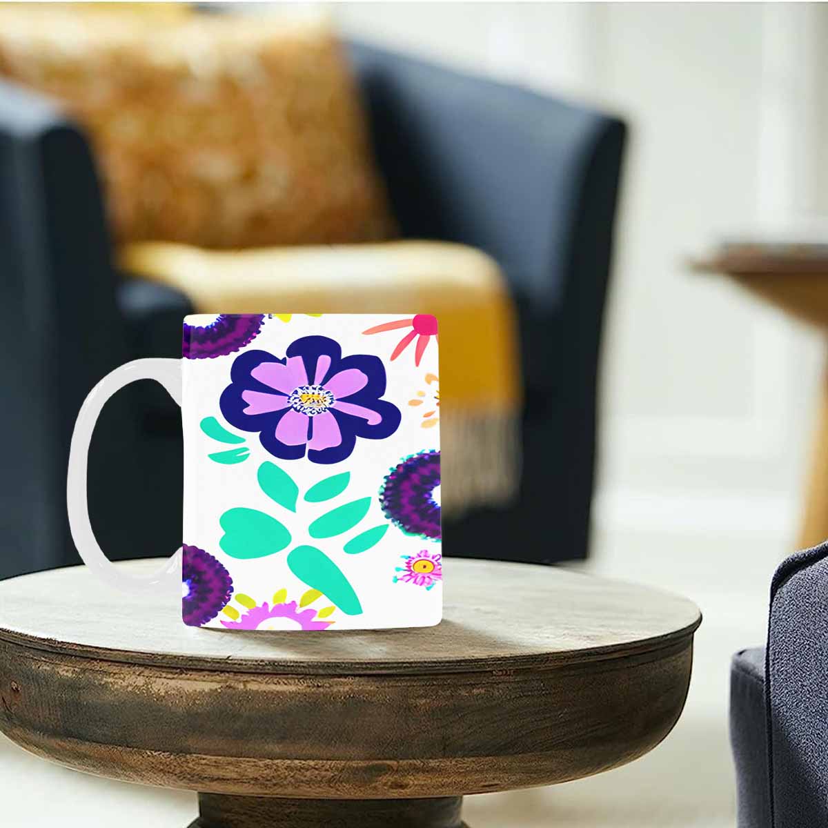 Quality Mug, coffee mug, tea cup, Bright florals, Set 1, Design 130