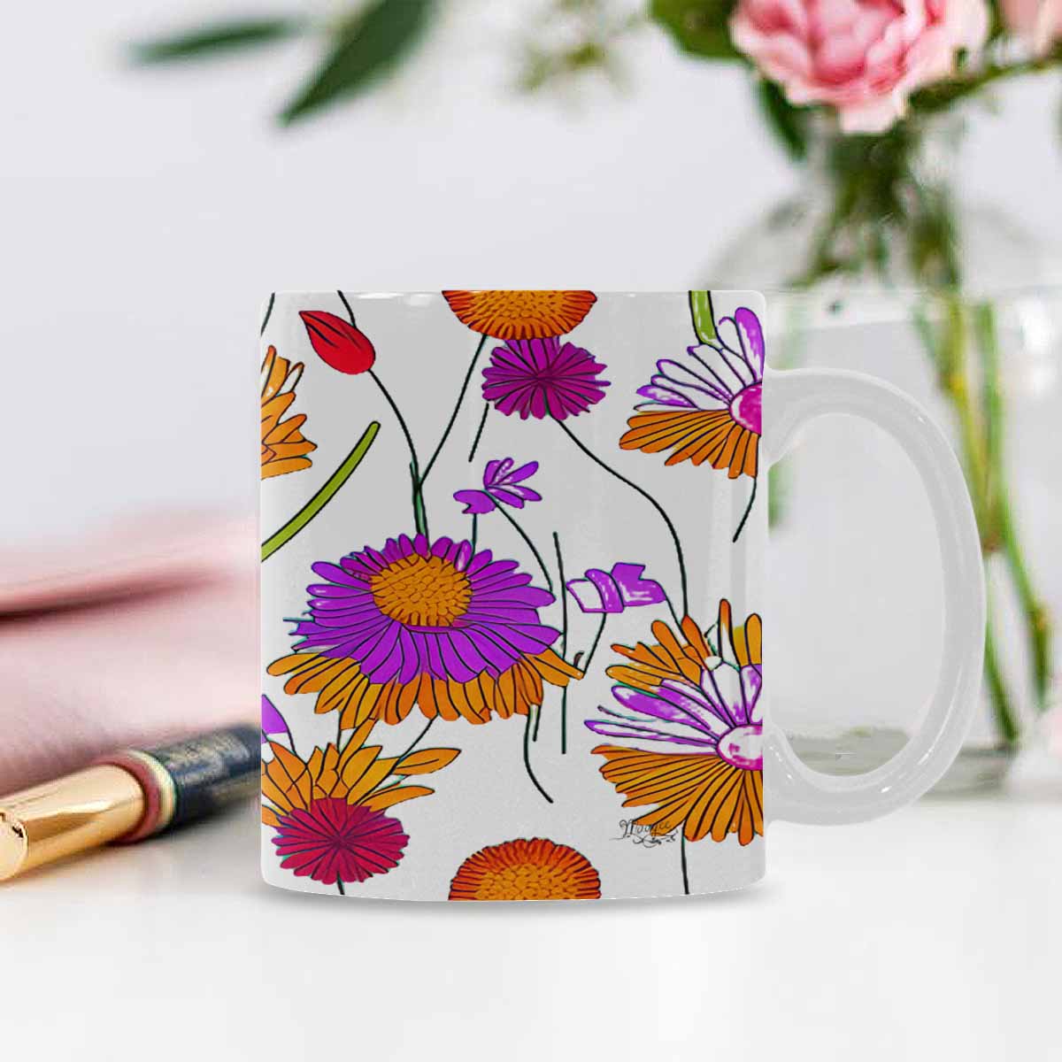 Quality Mug, coffee mug, tea cup, Set 1A, Mixed Floral design 5