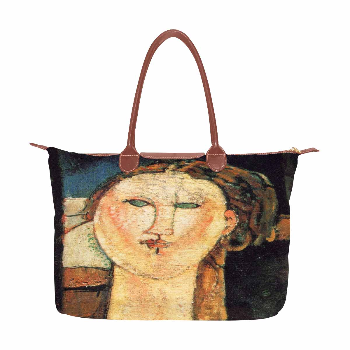 Classic handbag, Modigliani design, choice of 2 colors, Antonia