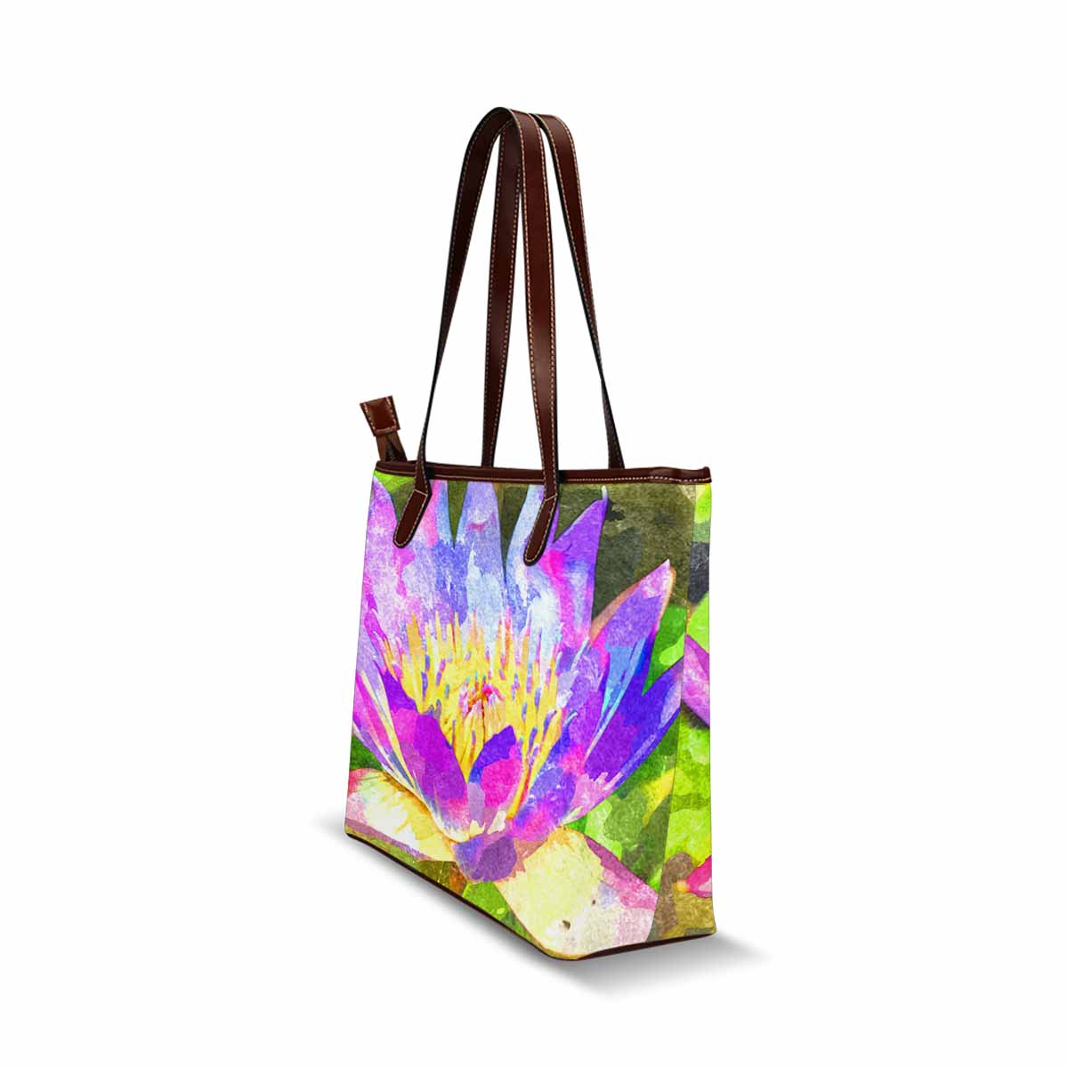 Classic Fabric handbag, watercolor floral, design 278