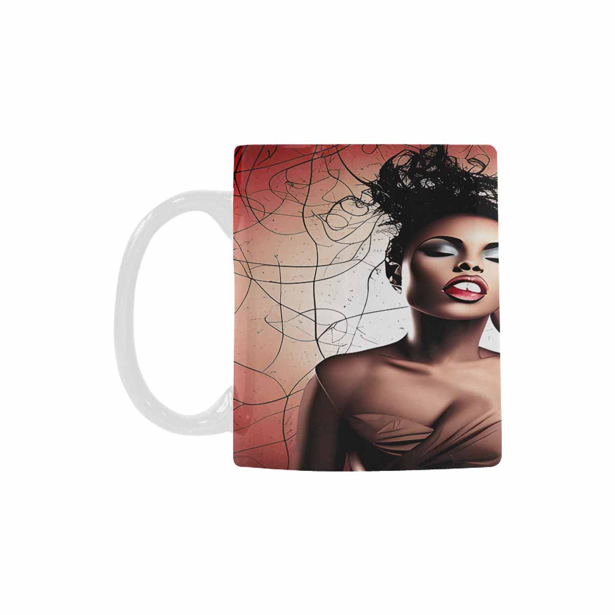 Quality Mug, coffee mug, tea cup, Black Faces, Set 1, design 73