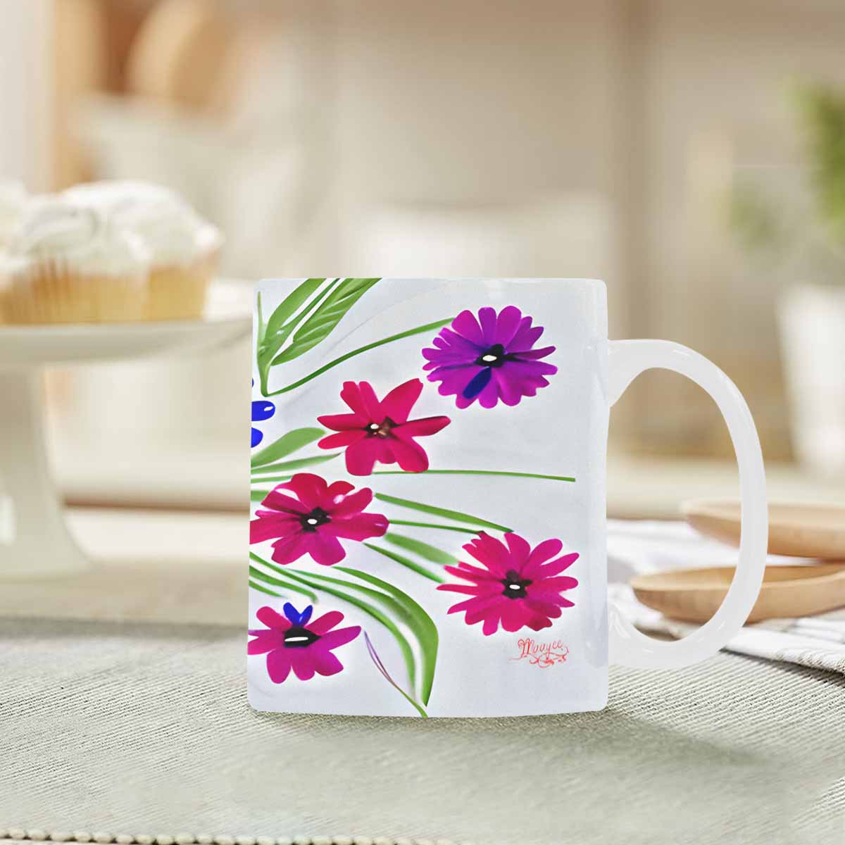 Quality Mug, coffee mug, tea cup, Bright florals, Set 1, Design 112