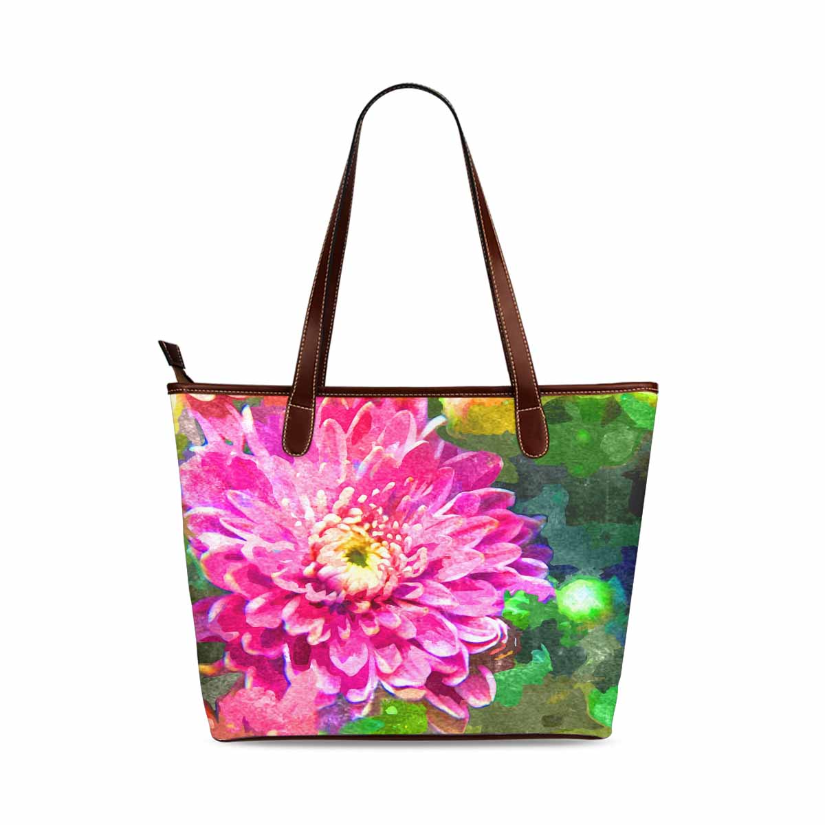 Classic Fabric handbag, watercolor floral, design 142