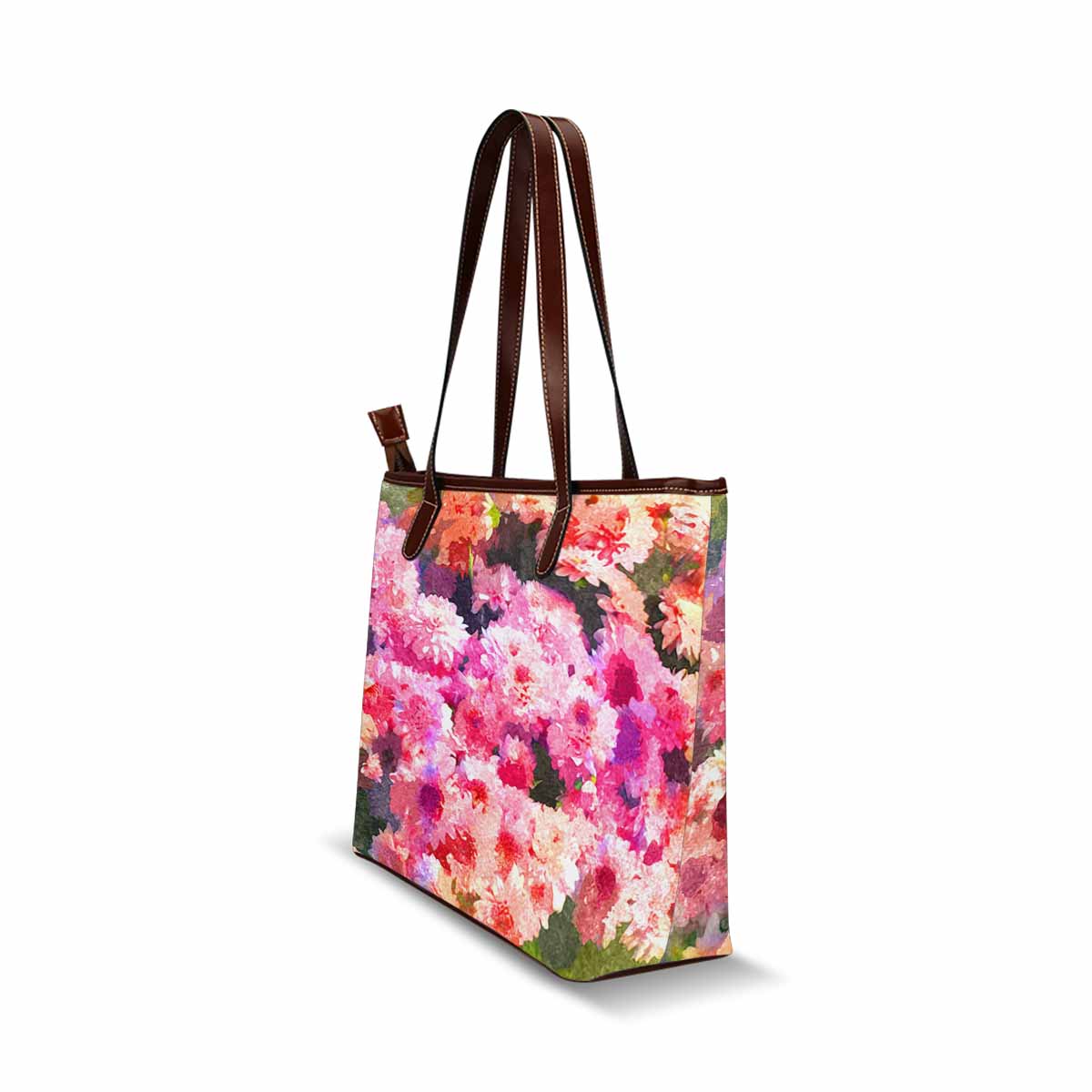 Classic Fabric handbag, watercolor floral, design 43