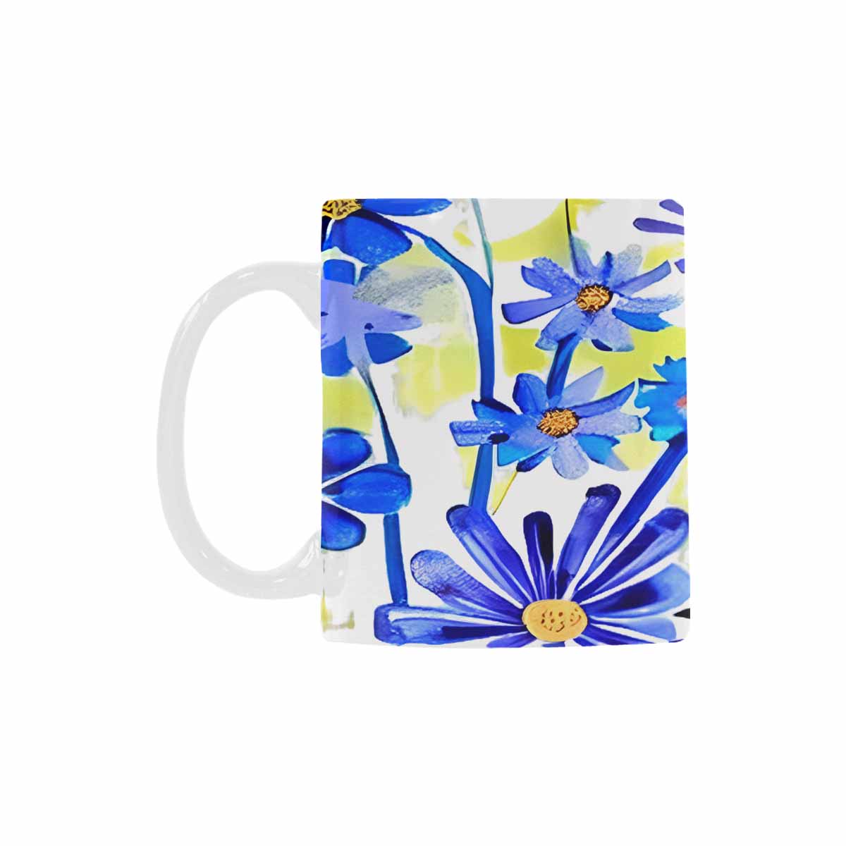 USA made Quality Mug, coffee mug, tea cup, Bright florals, Set 1A, Design 146