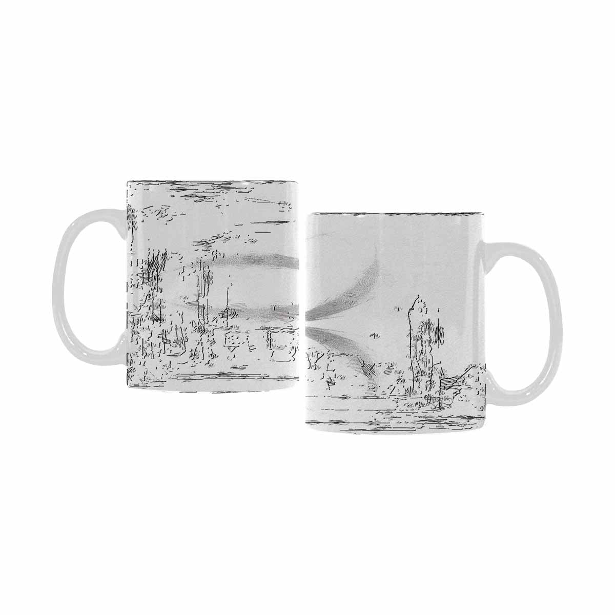 Quality Mug, coffee mug, tea cup, B & W Abstract, Set 1, design 97