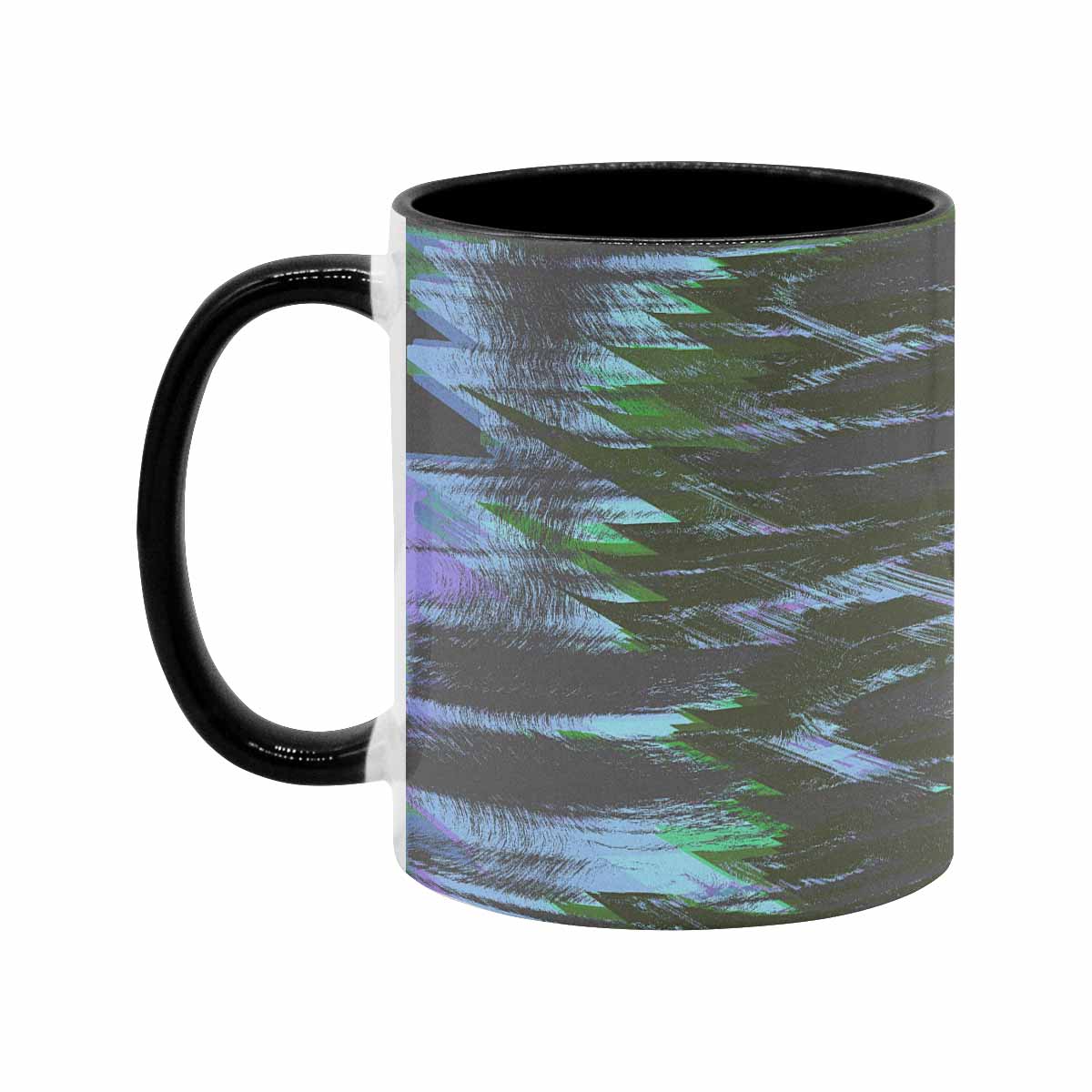 Coffee Mug, tea cup, black core, abstract, design 18