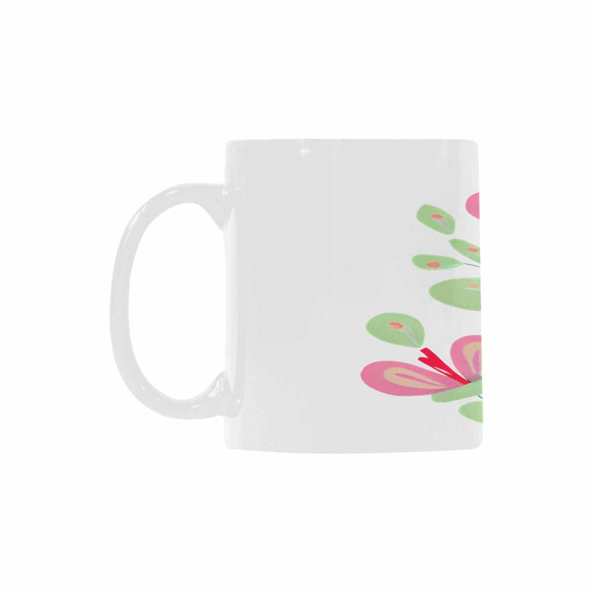 USA made Quality Mug, coffee mug, tea cup, Bright florals, Set 2, design 61