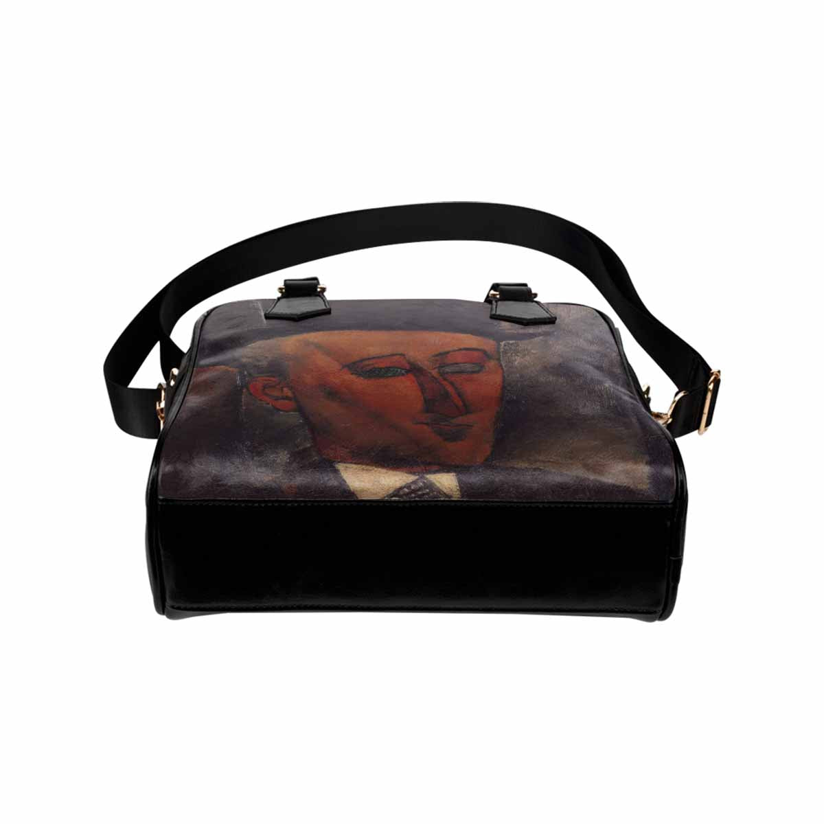 Shoulder PU Leather handbag, Modigliani design, choice of 2 colors, Max Jacob