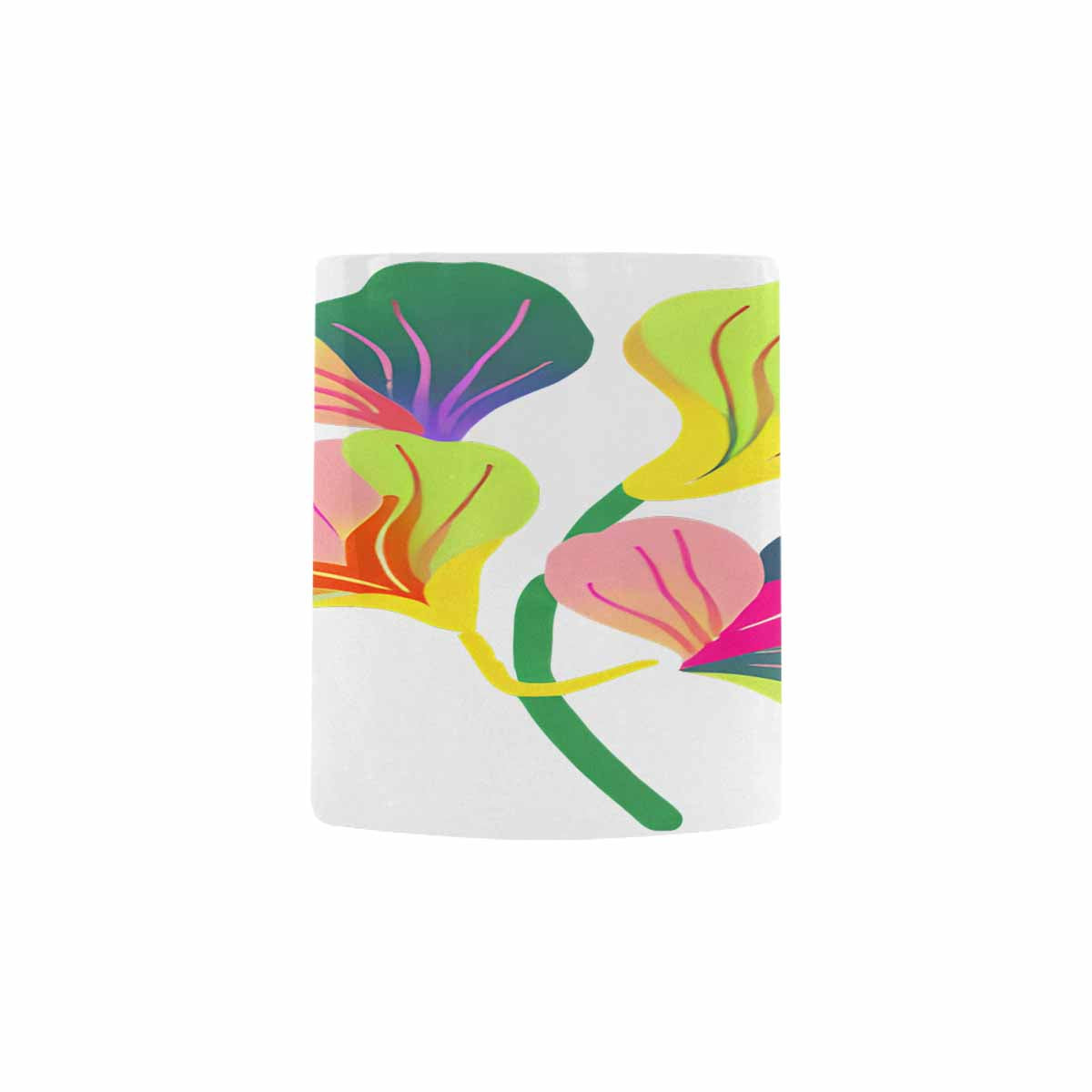 USA made Quality Mug, coffee mug, tea cup, Bright florals, Set 2, design 95