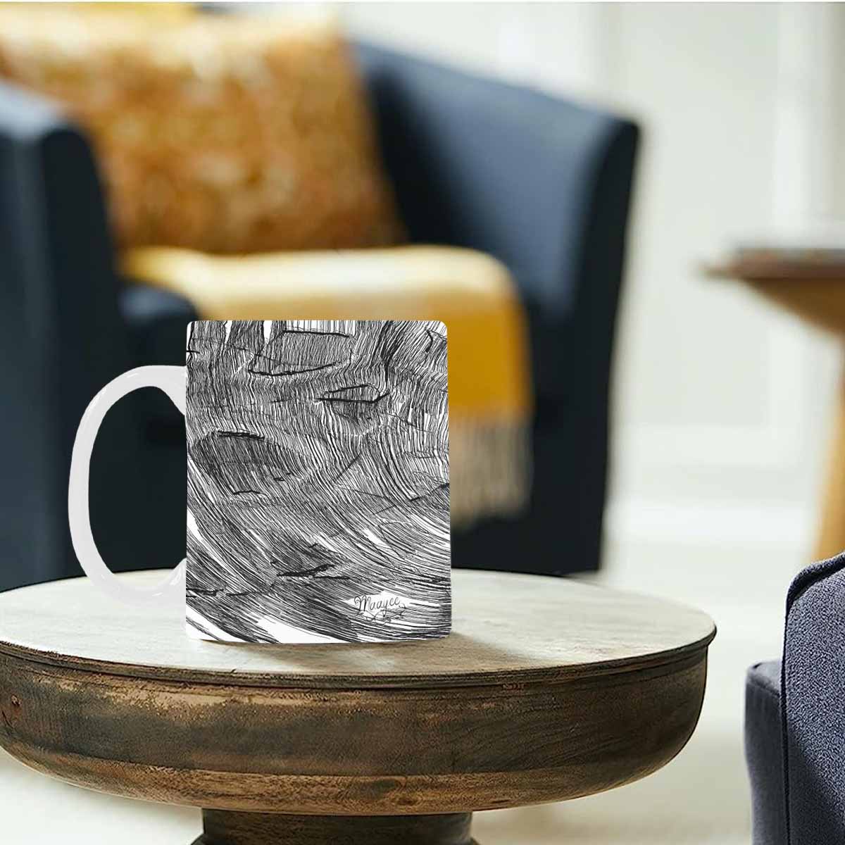 Quality Mug, coffee mug, tea cup, B & W Abstract, Set 1, design 162